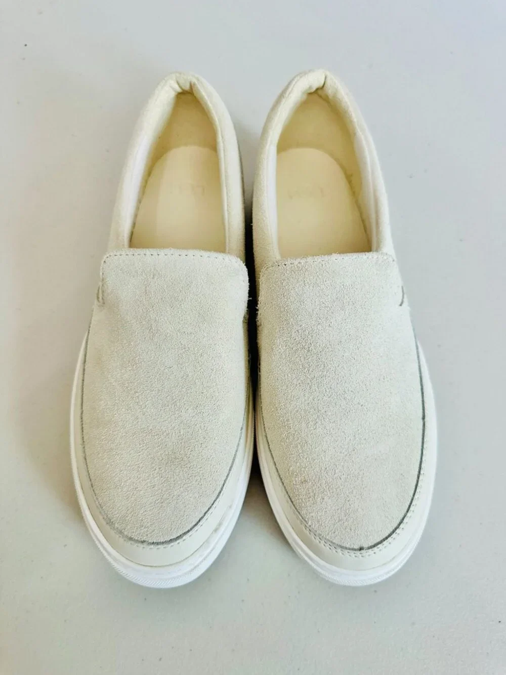 NEW UGG JASMINE ZILO OFF WHITE SUEDE PLATFORM ESPADRILLE SLIP-ON SHOES SIZE 8
